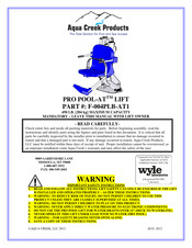 Aqua Creek Products F-004PLB-AT1 Manual