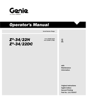 Terex Genie Z-34 DC Operator's Manual