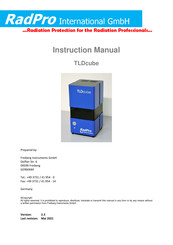 Freiberg Instruments RadPro TLDcube Instruction Manual
