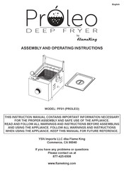 Flame King PrOleo PF01 Assembly And Operating Instructions Manual