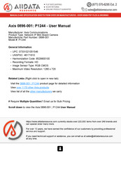 Axis P1244 User Manual