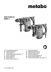 Metabo MHE 4 Original Instructions Manual