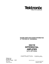 Tektronix 5A21N Instruction Manual