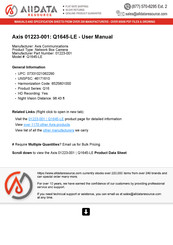 Axis Q1647-LE User Manual