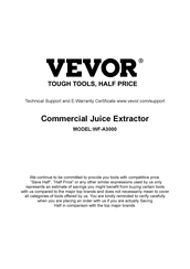 VEVOR WF-A3000 Manual