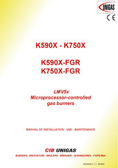 CIB UNIGAS K590X-FGR Manual Of Installation - Use - Maintenance