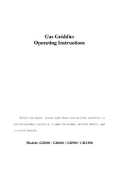 Atosa GR900 Operating Instructions Manual