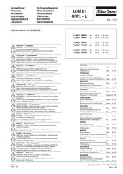 Atlas Copco LUM21 HRF08-U Operator Instructions Manual