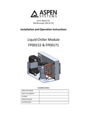 Aspen FP00152 Installation And Operation Instruction Manual