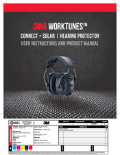 3M WORKTUNES CONNECT + SOLAR 90574 User Instructions