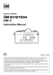 OM SYSTEM IOM-3 Instruction Manual