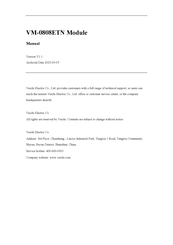 Veichi Electric VM-0808ETN Manual