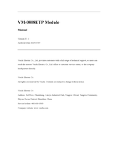 Veichi Electric VM-0808ETP Manual