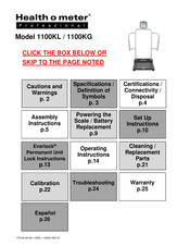 Health O Meter PROPLUS 1100KL Manual