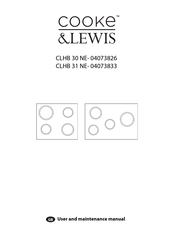 Cooke & Lewis 04073826 User And Maintenance Manual