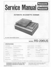 Panasonic RS-296US Manual