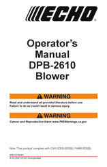 Echo DPB-2610 Operator's Manual