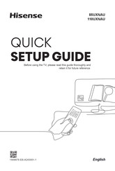 Hisense ULED X 85UXNAU Quick Setup Manual