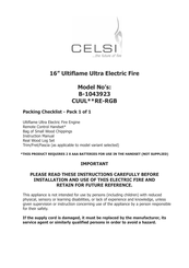 Celsi B-1043923 Manual
