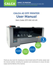 Calca DTF-XSC-A3-US User Manual