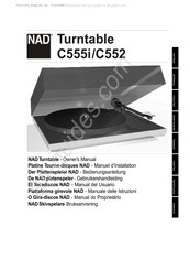 NAD TURNTABLE C 552 Owner's Manual