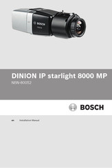 Bosch DINION NBN-80052-BA Installation Manual