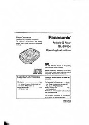 Panasonic SL-SW404 Operating Instructions Manual