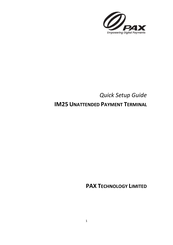 Pax Technology IM25 Quick Setup Manual