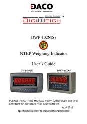 DACO DigiWeigh DWP-102N User Manual