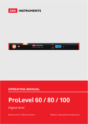 ADA INSTRUMENTS ProLevel 100 Operating Manual