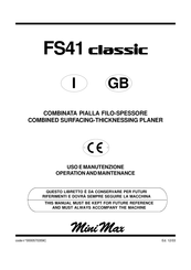 MiniMax FS41 classic Operation And Maintenance Manual