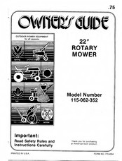 MTD 115-062-352 Owner's Manual