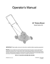 MTD 11A-032A752 Operator's Manual