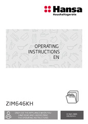 Hansa ZIM646KH Operating Instructions Manual
