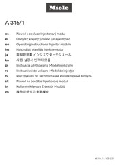 Miele A 315/1 Operating Instructions Manual