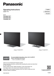 Panasonic TX-49JXF977 Operating Instructions Manual