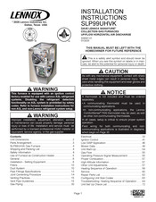 Lennox DAVE LENNOX SIGNATURE SLP99UH Installation Instructions Manual