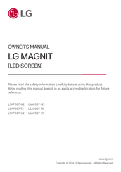 LG MAGNIT LSAP007-T5 Owner's Manual