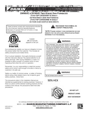Daikin DC96VE1005CN Installation Instructions Manual