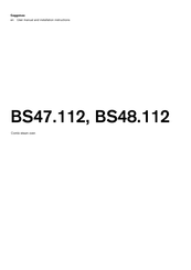 Gaggenau BS475102 User Manual And Installation Instructions