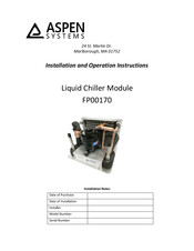 Aspen FP00170 Installation And Operation Instruction Manual