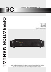 ITC T-61500D Operation Manual
