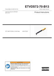Atlas Copco ETV DS72-70-B13 Product Instructions