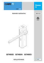 CAME GGT40UCS Installation Manual