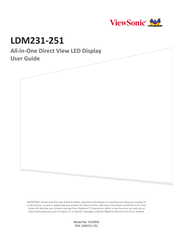 ViewSonic LDM231-251 User Manual
