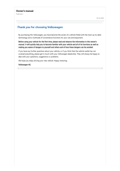 Volkswagen e-Golf 2019 Owner's Manual