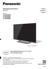 Panasonic TX-40GX800E Operating Instructions Manual