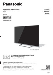 Panasonic TX-50GX810E Operating Instructions Manual