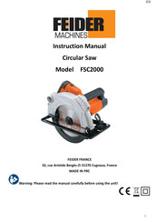 Feider Machines FSC2000 Instruction Manual