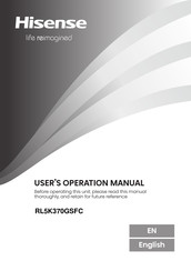 Hisense RL5K370GSFC User's Operation Manual
